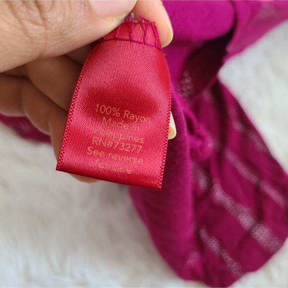 Jennifer Lopez Violet Studded Looped Sleeve Blouse Size Large - Picture 6 of 11